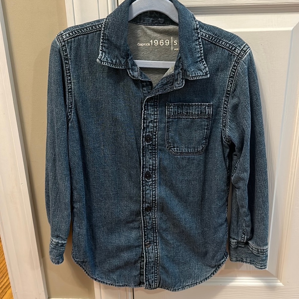 Gap kids girls lined denim jacket, size S